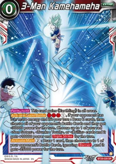 3 Man Kamehameha BT29-028 Fearsome Rivals Dragonball Super card
