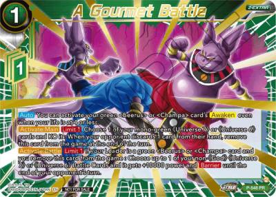 A Gourmet Battle Championship Z Extra Card Pack 2023 P-548 Tournament Promotion Cards Dragonball Super card