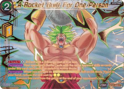 A Rocket Built For One Person Gold Stamped BT27-069 History of Z Dragonball Super card