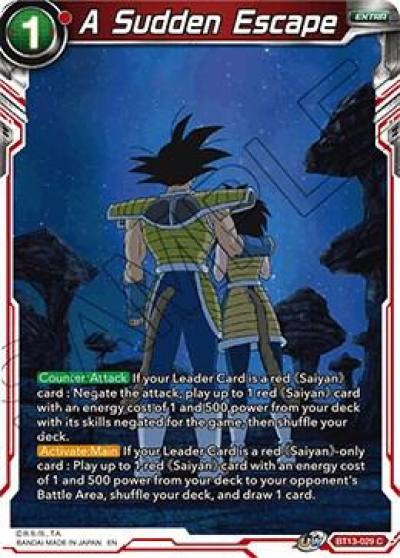 A Sudden Escape BT13-029 Supreme Rivalry Dragonball Super card