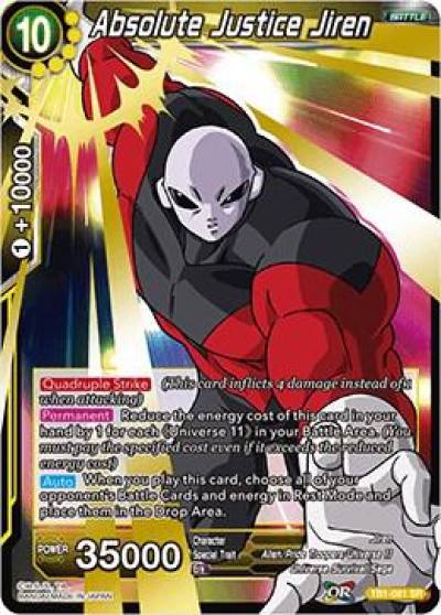 Absolute Justice Jiren TB1-081 Tournament of Power Dragonball Super card