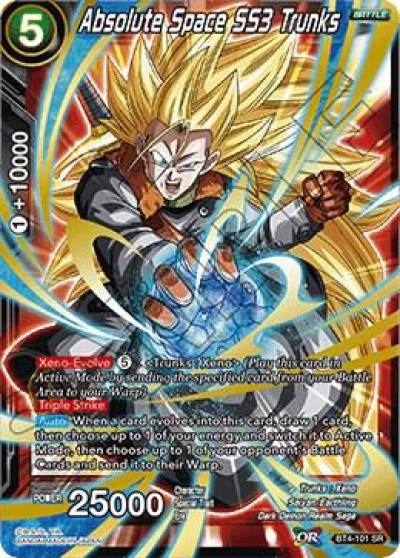 Absolute Space SS3 Trunks BT4-101 Colossal Warfare Dragonball Super card