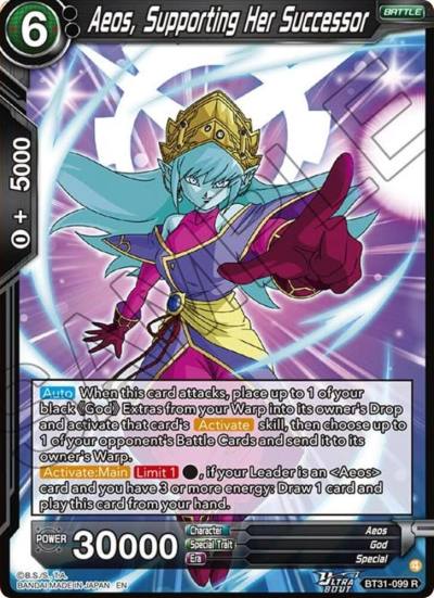 Aeos Supporting Her Successor BT31-099 Impact Beyond Dimensions Dragonball Super card