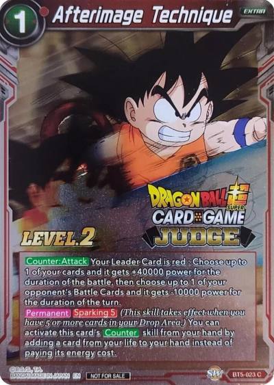 Afterimage Technique Level 2 BT5-023 Judge Promotion Cards Dragonball Super card