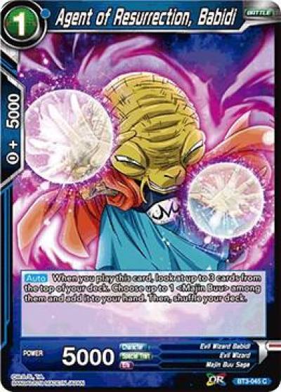 Agent of Resurrection Babidi BT3-045 Cross Worlds Dragonball Super card