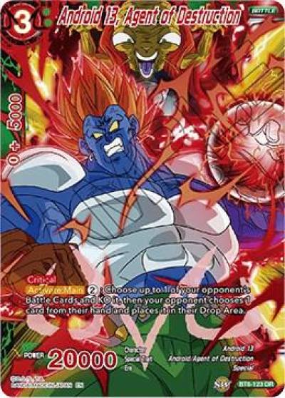Android 13 Agent of Destruction BT6-123 Destroyer Kings Dragonball Super card