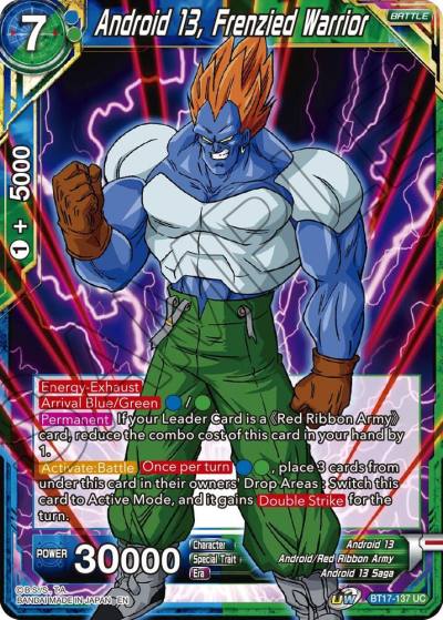 Android 13 Frenzied Warrior BT17-137 Ultimate Squad Dragonball Super card