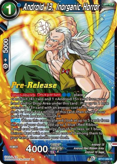 Android 13 Inorganic Horror BT17-052 Ultimate Squad Pre-Release Cards Dragonball Super card