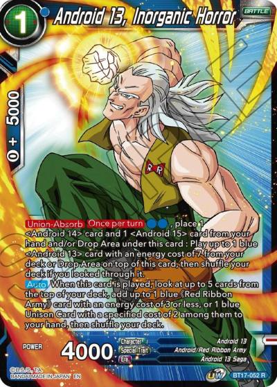Android 13 Inorganic Horror Foil BT17-052 Ultimate Squad Dragonball Super card