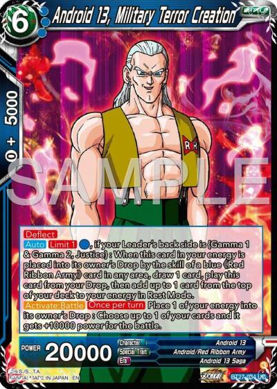 Android 13 Military Terror Creation BT27-034 History of Z Dragonball Super card