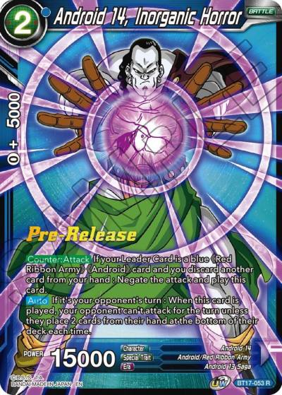 Android 14 Inorganic Horror BT17-053 Ultimate Squad Pre-Release Cards Dragonball Super card