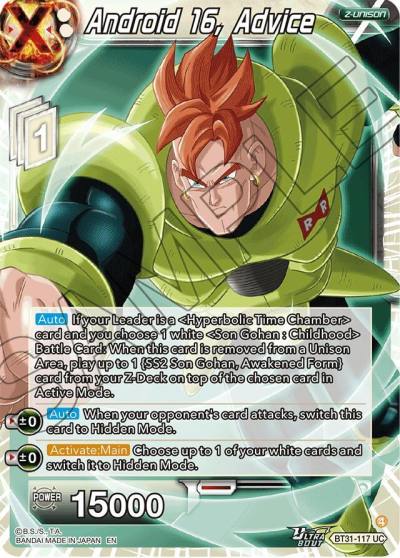 Android 16 Advice BT31-117 Impact Beyond Dimensions Dragonball Super card