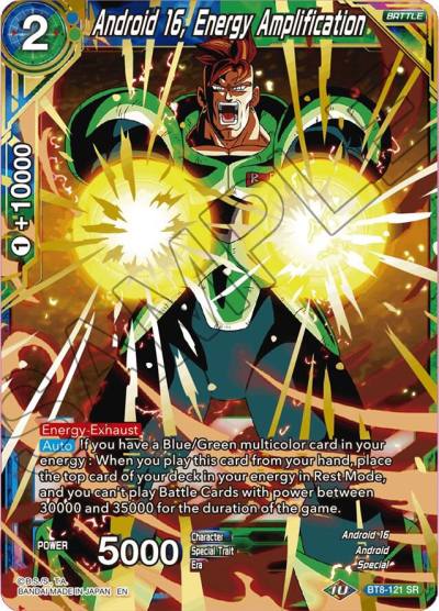 Android 16 Energy Amplification BT8-121 Malicious Machinations Dragonball Super card