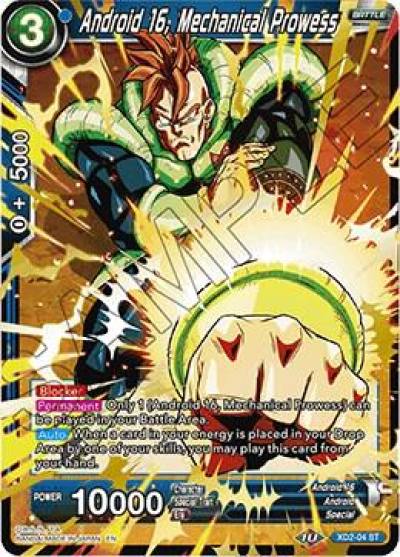 Android 16 Mechanical Prowess XD2-04 Malicious Machinations Dragonball Super card