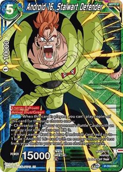 Android 16 Stalwart Defender Winner Stamped P-310 Tournament Promotion Cards Dragonball Super card