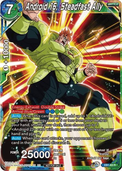 Android 16 Steadfast Ally Championship Selection Pack 2023 Vol1 EB1-63 Tournament Promotion Cards Dragonball Super card