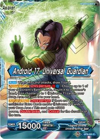 Android 17 Android 17 Universal Guardian Foil BT9-021 Universal Onslaught Dragonball Super card
