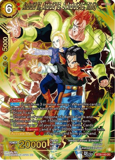 Android 17 Android 18 and Android 16 Trinity BT30-143 Three Glorious Fighters Dragonball Super card