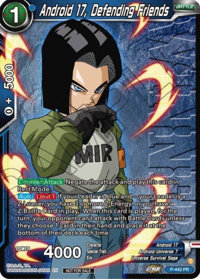 Android 17 Defending Friends Winner P-442 Tournament Promotion Cards Dragonball Super card