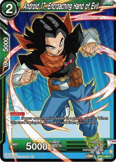 Android 17 Encroaching Hand of Evil BT21-086 Wild Resurgence Dragonball Super card