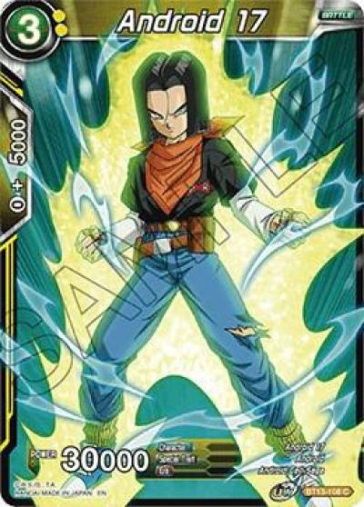 Android 17 Foil BT13-108 Supreme Rivalry Dragonball Super card