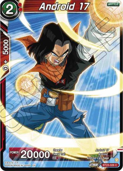 Android 17 Foil BT23-026 Perfect Combination Dragonball Super card