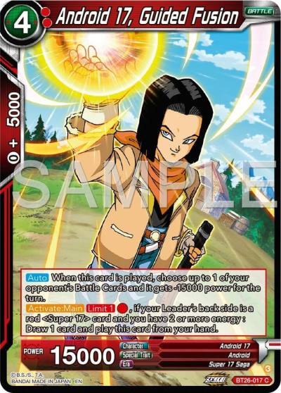 Android 17 Guided Fusion BT26-017 Ultimate Advent Dragonball Super card