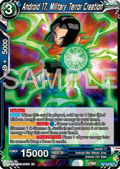 Android 17 Military Terror Creation BT27-030 History of Z Dragonball Super card