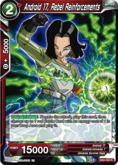 Android 17 Rebel Reinforcements Reprint DB2-005 Battle Evolution Booster Dragonball Super card