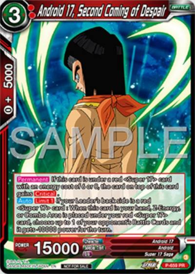 Android 17 Second Coming of Despair Deluxe Pack 2025 Vol1 P-659 Promotion Cards Dragonball Super card