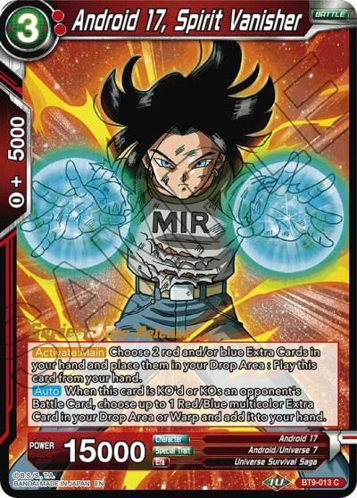 Android 17 Spirit Vanisher BT9-013 Universal Onslaught Pre-Release Cards Dragonball Super card