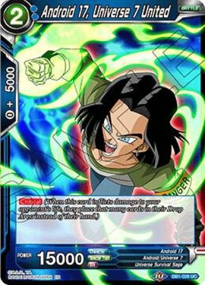Android 17 Universe 7 United DB1-028 Draft Box 04 - Dragon Brawl Dragonball Super card