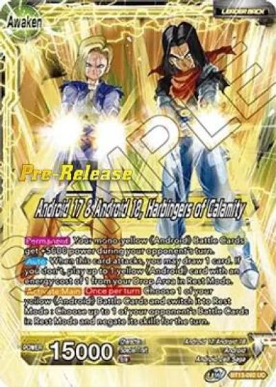 Android 17 and Android 18 Android 17 and Android 18 Harbingers of Calamity BT13-092 Supreme Rivalry Pre-Release Cards Dragonball Super card