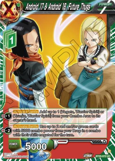 Android 17 and Android 18 Future Thugs BT25-072 Legend of the Dragon Balls Dragonball Super card