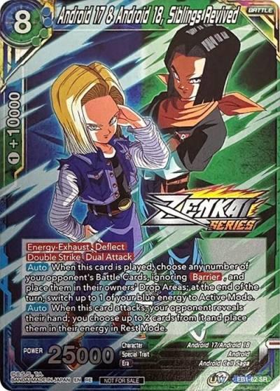 Android 17 and Android 18 Siblings Revived Event Pack 10 Alternate Foil EB1-62 Tournament Promotion Cards Dragonball Super card