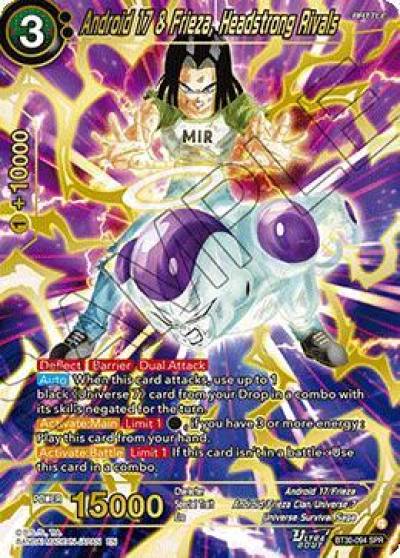 Android 17 and Frieza Headstrong Rivals SPR BT30-094 Three Glorious Fighters Dragonball Super card