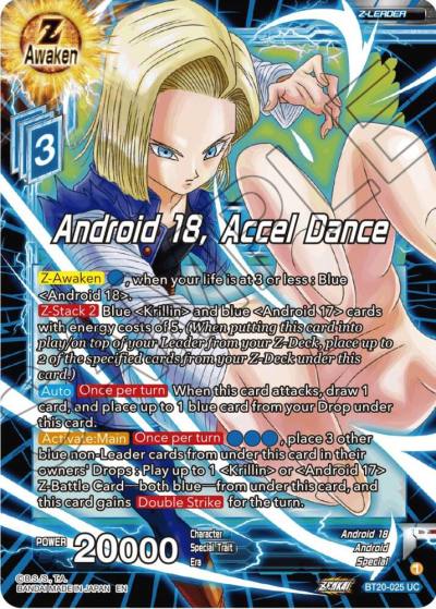 Android 18 Accel Dance BT20-025 Power Absorbed Dragonball Super card