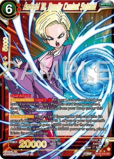 Android 18 Deadly Combat Settled Bt26-016 Ultimate Advent Dragonball Super card