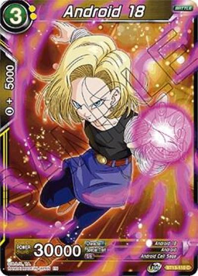 Android 18 Foil BT13-110 Supreme Rivalry Dragonball Super card