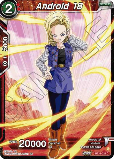 Android 18 Foil BT23-029 Perfect Combination Dragonball Super card