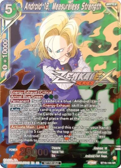 Android 18 Measureless Strength Event Pack 13 BT18-144 Tournament Promotion Cards Dragonball Super card
