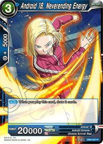 Android 18 Neverending Energy DB2-037 Draft Box 05 - Divine Multiverse Dragonball Super card