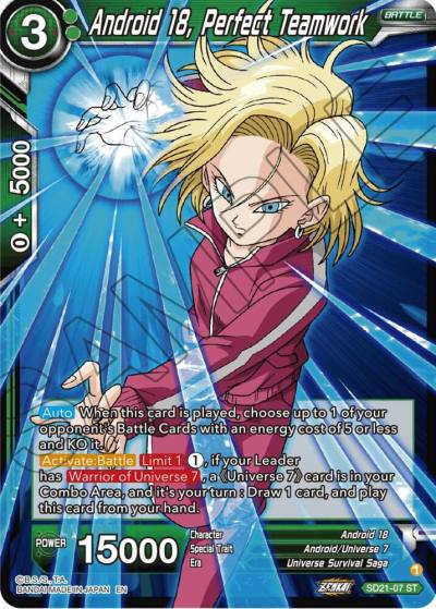 Android 18 Perfect Teamwork SD21-07 Power Absorbed Dragonball Super card