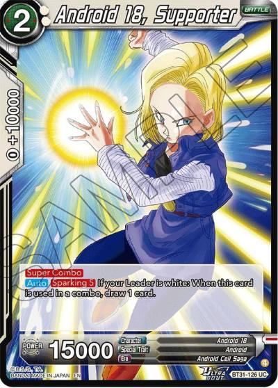 Android 18 Supporter BT31-126 Impact Beyond Dimensions Dragonball Super card