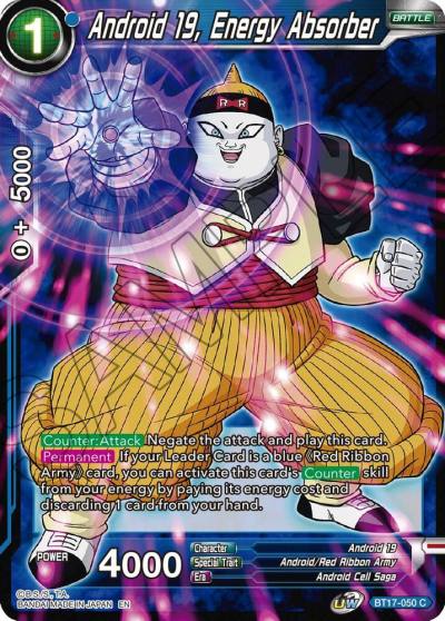 Android 19 Energy Absorber BT17-050 Ultimate Squad Dragonball Super card