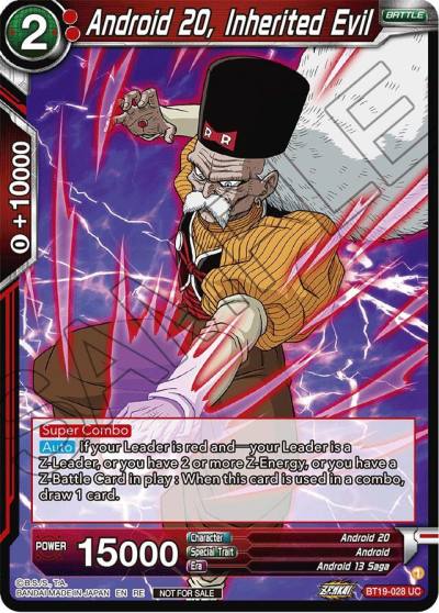 Android 20 Inherited Evil Deluxe Pack 2024 Vol1 BT19-028 Promotion Cards Dragonball Super card