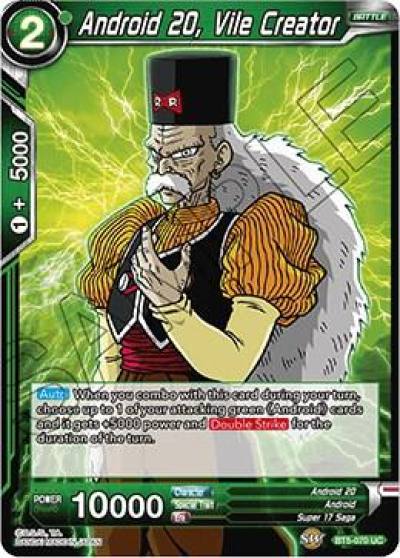 Android 20 Vile Creator BT5-070 Miraculous Revival Dragonball Super card