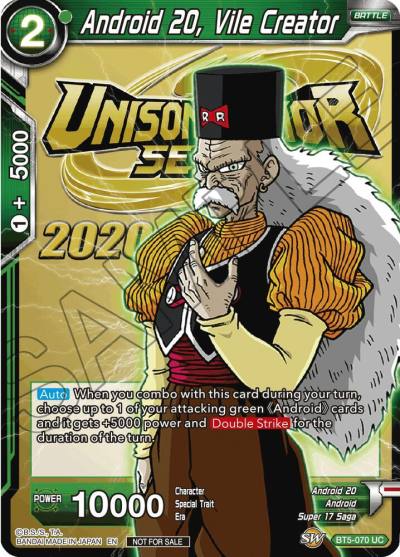 Android 20 Vile Creator BT5-070 Tournament Promotion Cards Dragonball Super card