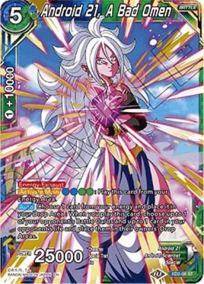 Android 21 A Bad Omen Foil XD2-08 Malicious Machinations Dragonball Super card