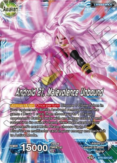 Android 21 Android 21 Malevolence Unbound BT8-024 Malicious Machinations Dragonball Super card